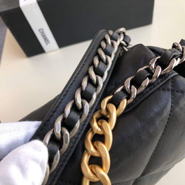 [REP 1:1] Chanel 19 HandBag Black For Women 11.8in/30cm