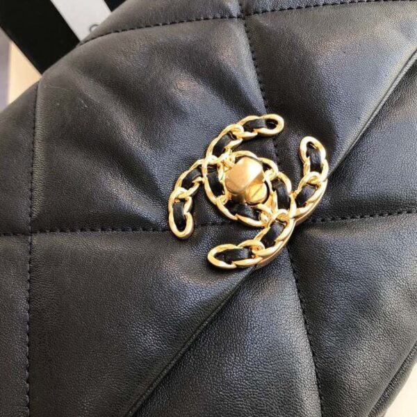 [REP 1:1] Chanel 19 HandBag Black For Women 11.8in/30cm
