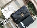 [REP 1:1] Chanel 19 HandBag Black For Women 11.8in/30cm