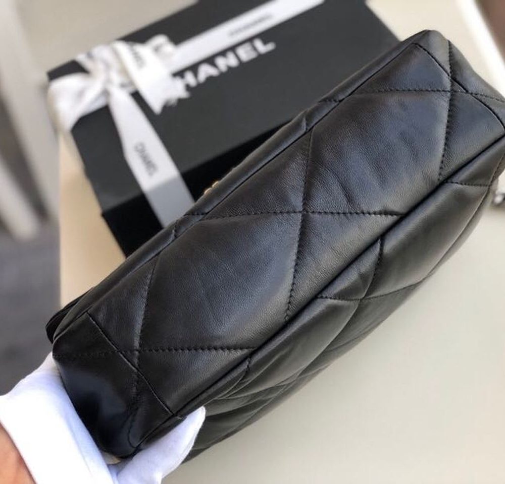 [REP 1:1] Chanel 19 HandBag Black For Women 11.8in/30cm