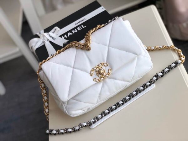 [REP 1:1] Chanel 19 HandBag White For Women 10.1in/26cm AS1160