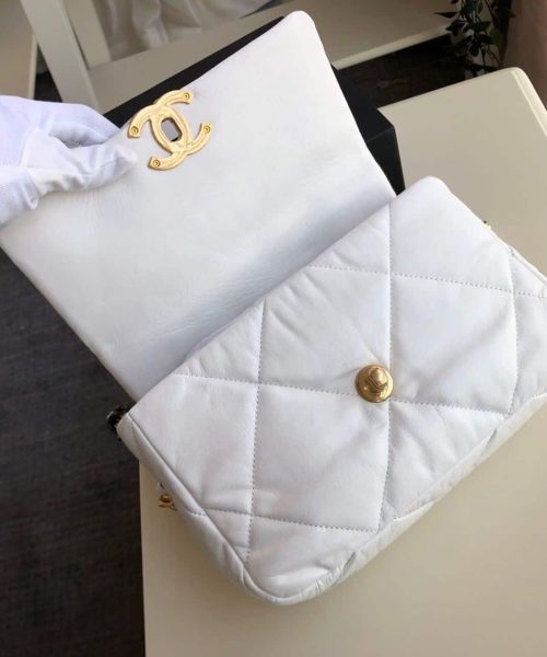 [REP 1:1] Chanel 19 HandBag White For Women 10.1in/26cm AS1160