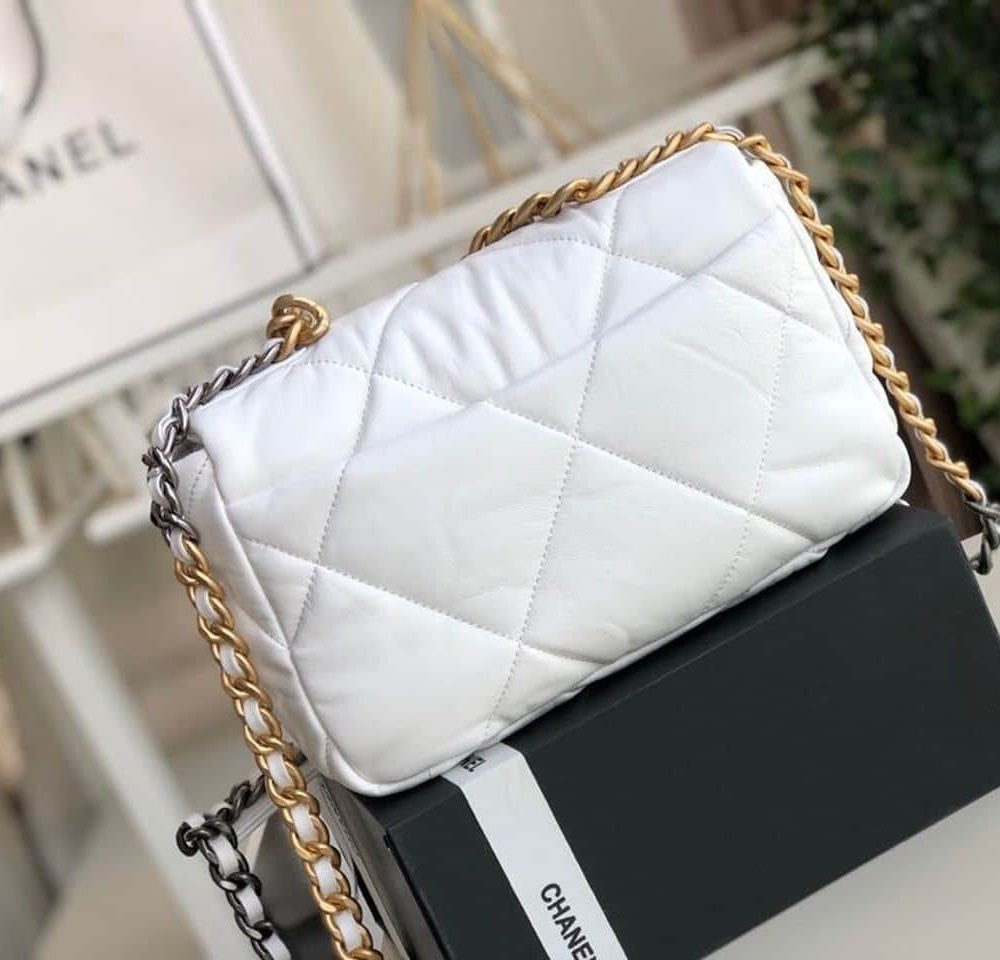 [REP 1:1] Chanel 19 HandBag White For Women 10.1in/26cm AS1160