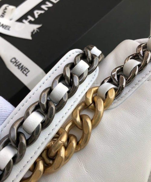 [REP 1:1] Chanel 19 HandBag White For Women 10.1in/26cm AS1160