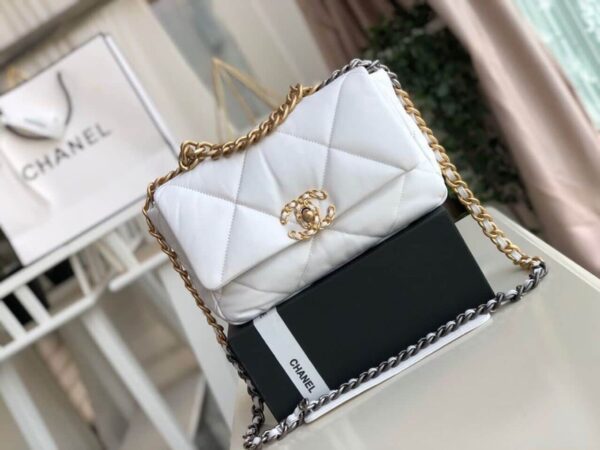 [REP 1:1] Chanel 19 HandBag White For Women 10.1in/26cm AS1160