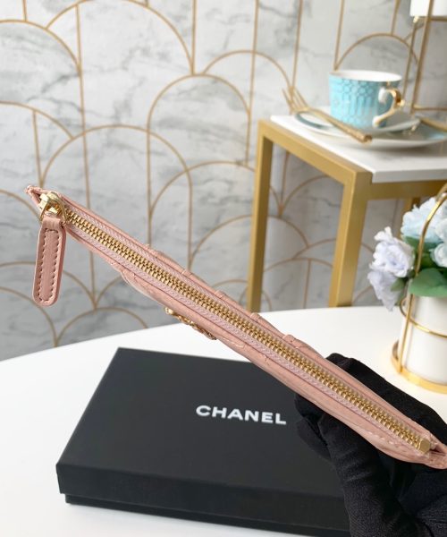1:1 Replica Chanel 19 Matelasse Phone and Card Case Pink Bag For Women 19cm/7.5in