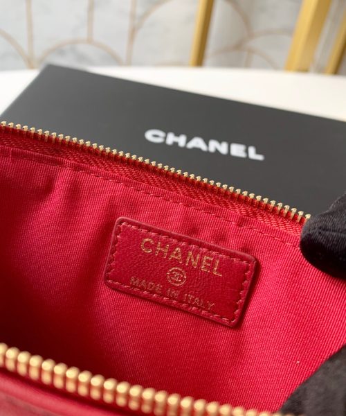 1:1 Replica Chanel 19 Matelasse Phone and Card Case Red Bag For Women 19cm/7.5in