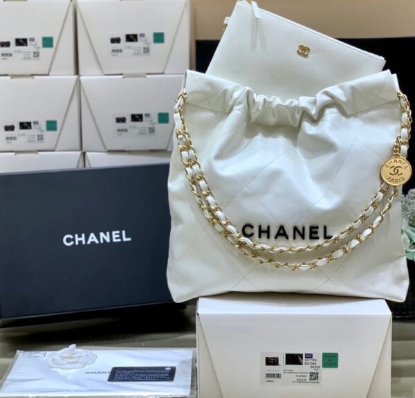 [REP 1:1] Chanel 22 Handbag White For Women 14.4in/37cm AS3261 B08038 10601