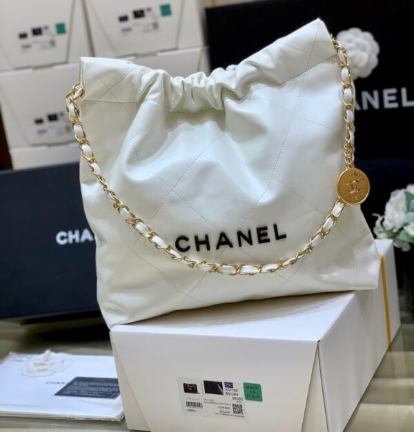 [REP 1:1] Chanel 22 Handbag White For Women 14.4in/37cm AS3261 B08038 10601