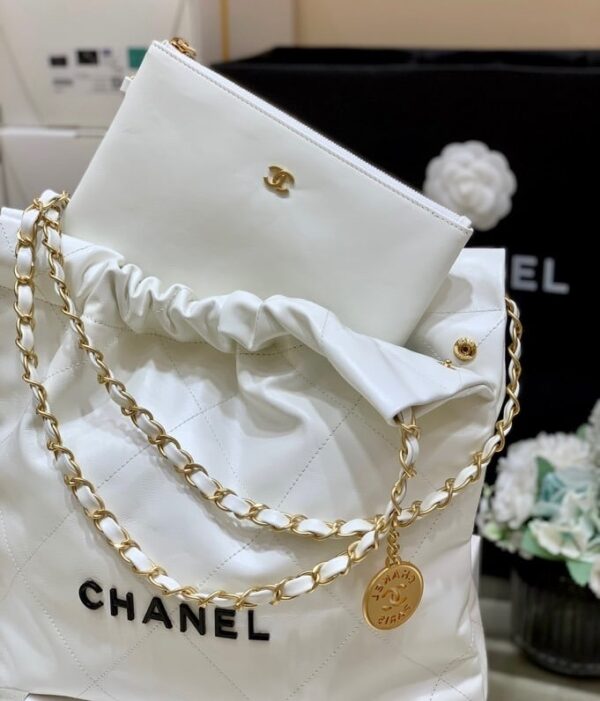 [REP 1:1] Chanel 22 Handbag White For Women 14.4in/37cm AS3261 B08038 10601