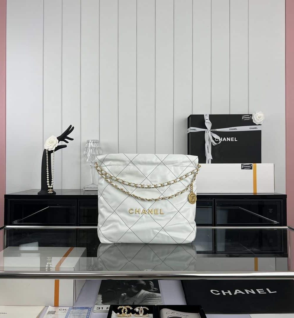 [REP 1:1] Chanel 22 Medium Handbag Yellow/Grey/Brown/Dark Blue/Pink/Jade Green/White For Women 37cm / 14.5in