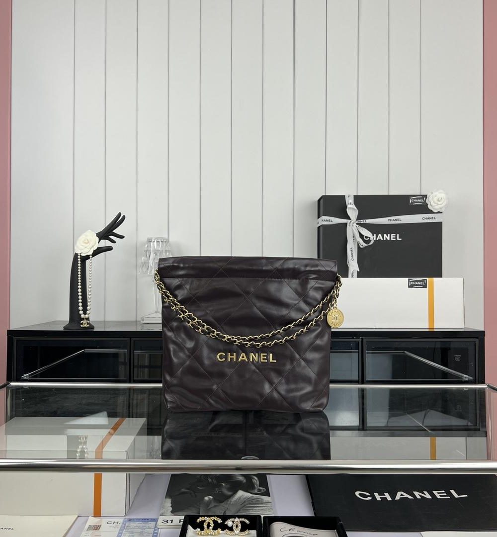 [REP 1:1] Chanel 22 Medium Handbag Yellow/Grey/Brown/Dark Blue/Pink/Jade Green/White For Women 37cm / 14.5in