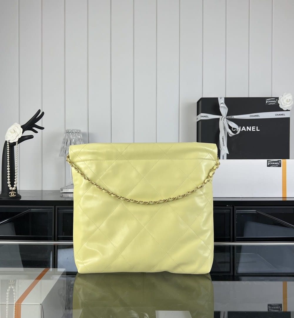 [REP 1:1] Chanel 22 Medium Handbag Yellow/Grey/Brown/Dark Blue/Pink/Jade Green/White For Women 37cm / 14.5in