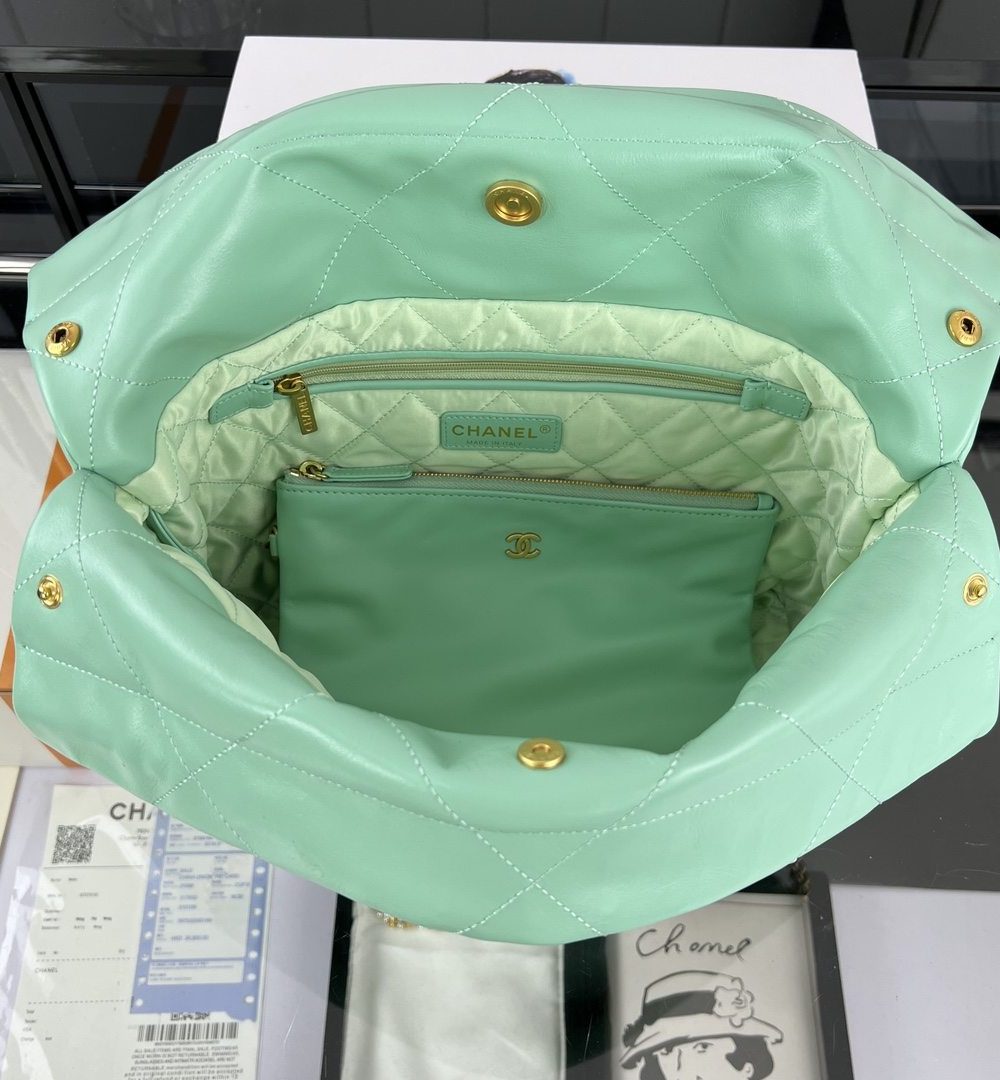 [REP 1:1] Chanel 22 Medium Handbag Yellow/Grey/Brown/Dark Blue/Pink/Jade Green/White For Women 37cm / 14.5in