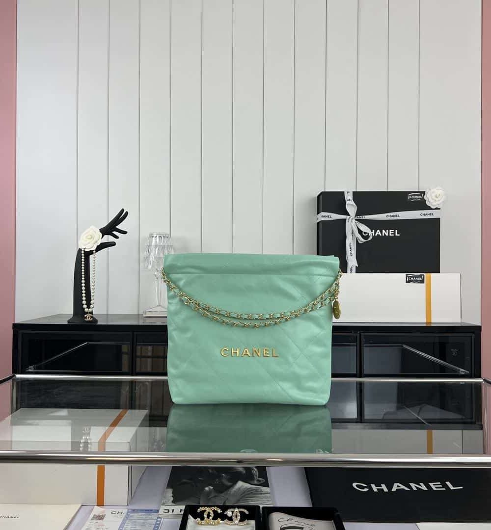 [REP 1:1] Chanel 22 Medium Handbag Yellow/Grey/Brown/Dark Blue/Pink/Jade Green/White For Women 37cm / 14.5in