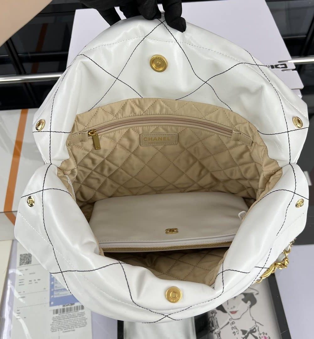 [REP 1:1] Chanel 22 Medium Handbag Yellow/Grey/Brown/Dark Blue/Pink/Jade Green/White For Women 37cm / 14.5in