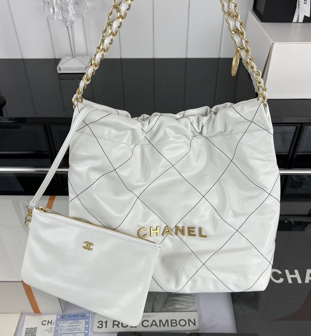 [REP 1:1] Chanel 22 Medium Handbag Yellow/Grey/Brown/Dark Blue/Pink/Jade Green/White For Women 37cm / 14.5in