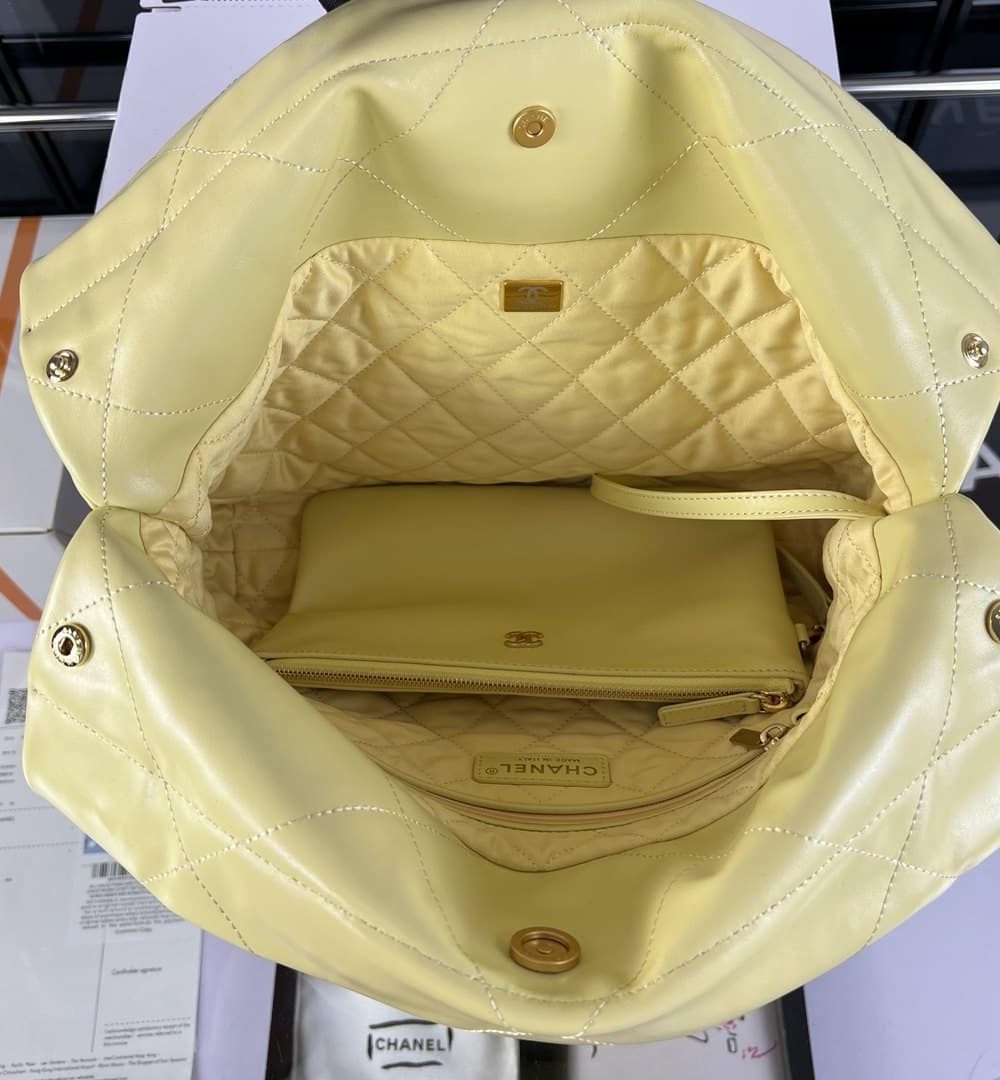 [REP 1:1] Chanel 22 Medium Handbag Yellow/Grey/Brown/Dark Blue/Pink/Jade Green/White For Women 37cm / 14.5in