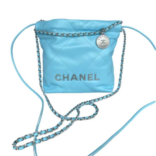 [REP 1:1] Chanel 22 Mini Handbag Blue For Women 20cm / 7.9in AS3980