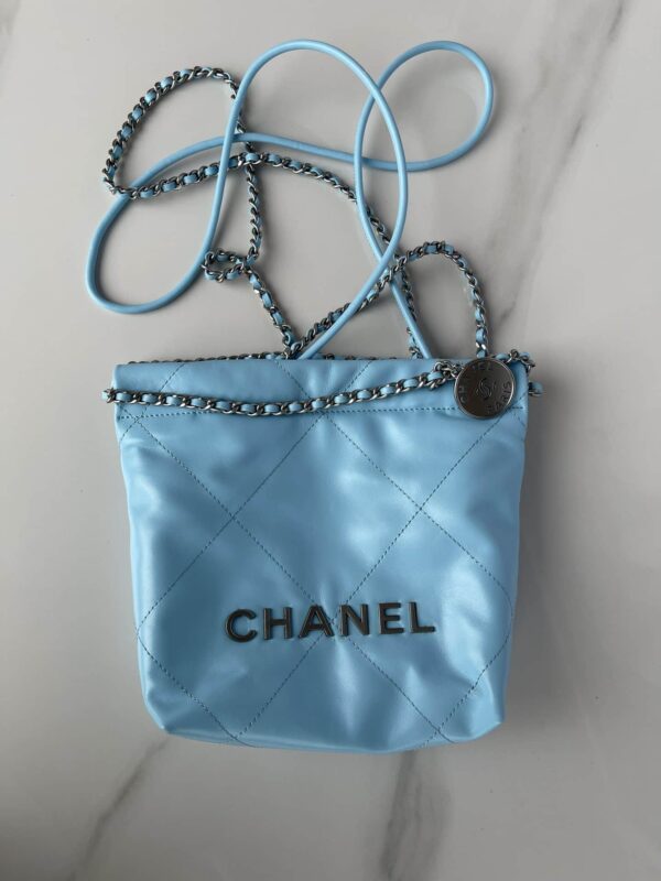 [REP 1:1] Chanel 22 Mini Handbag Blue For Women 20cm / 7.9in AS3980