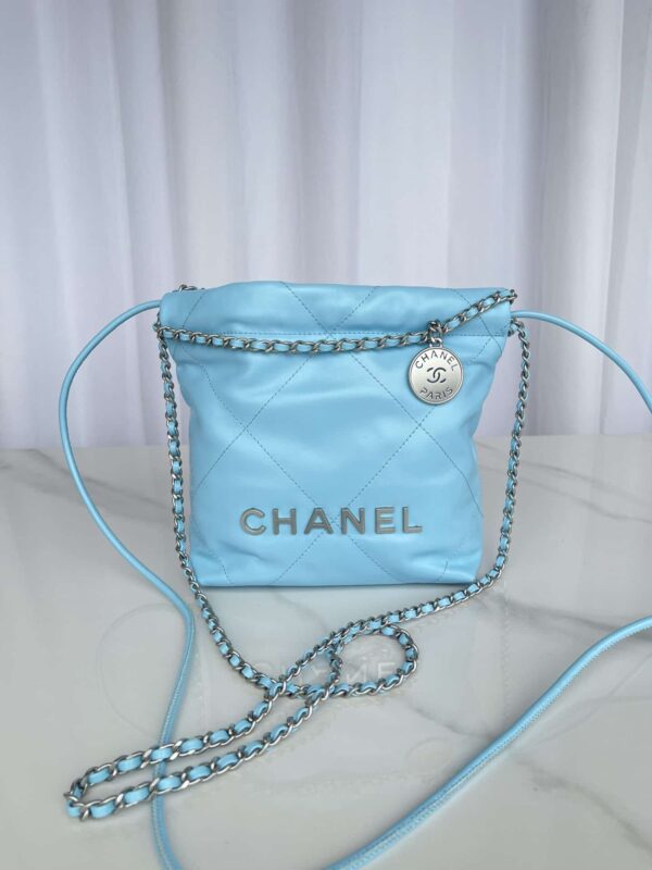 [REP 1:1] Chanel 22 Mini Handbag Blue For Women 20cm / 7.9in AS3980