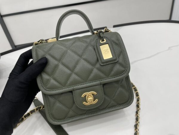 [REP 1:1] Chanel 22K Flap Bag Dark Green For Women, Women's Bags 8.1in/20.5cm