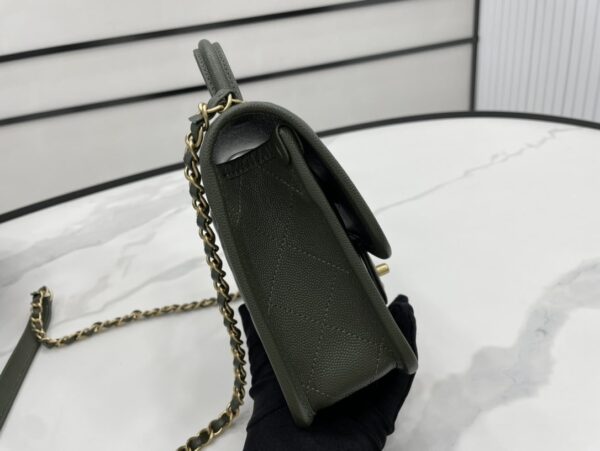[REP 1:1] Chanel 22K Flap Bag Dark Green For Women, Women's Bags 8.1in/20.5cm
