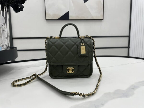 [REP 1:1] Chanel 22K Flap Bag Dark Green For Women, Women's Bags 8.1in/20.5cm