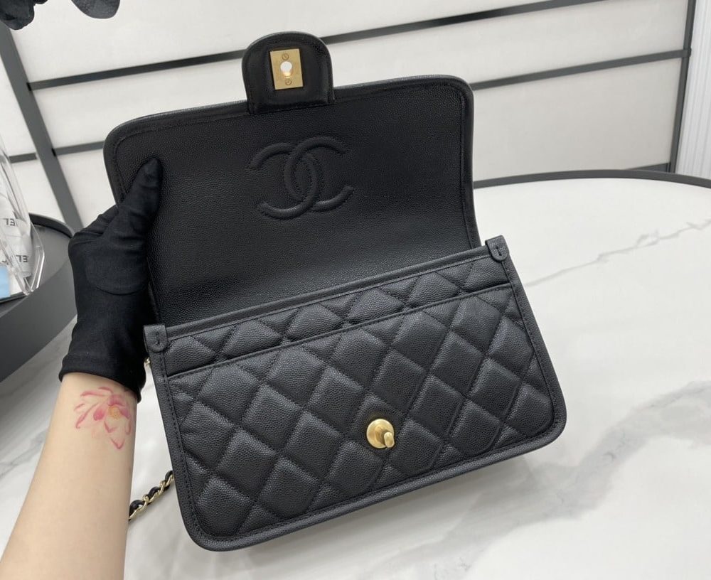 [REP 1:1] Chanel AS3653 22K Bag Black For Women, Women's Bags 9.8in/25cm