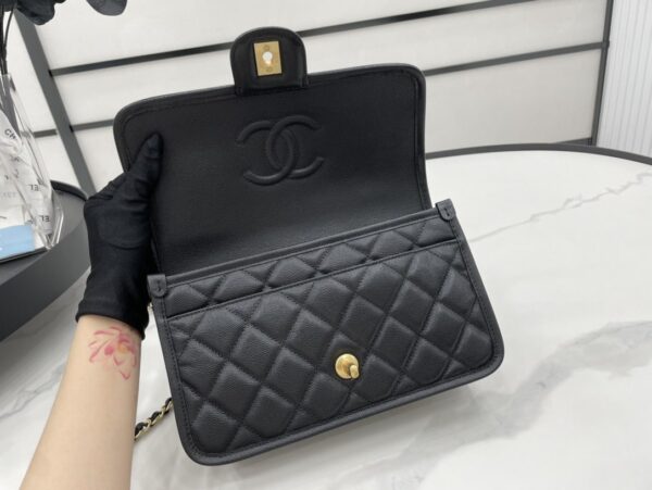 [REP 1:1] Chanel AS3653 22K Bag Black For Women, Women's Bags 9.8in/25cm