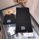 Chanel Beanie & Scarf Set In Black 