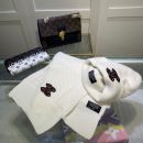 Chanel Beanie & Scarf Set In White 
