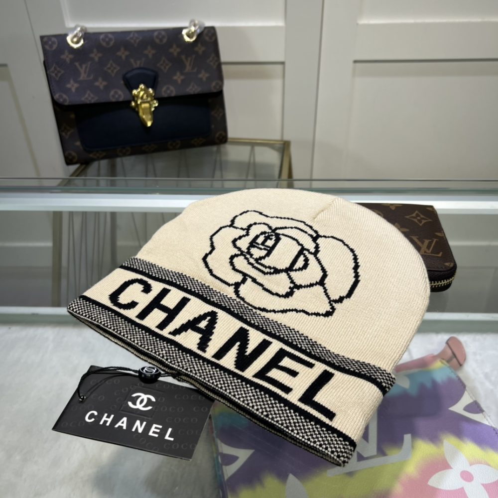 Chanel Beanie In Beige - Image 4
