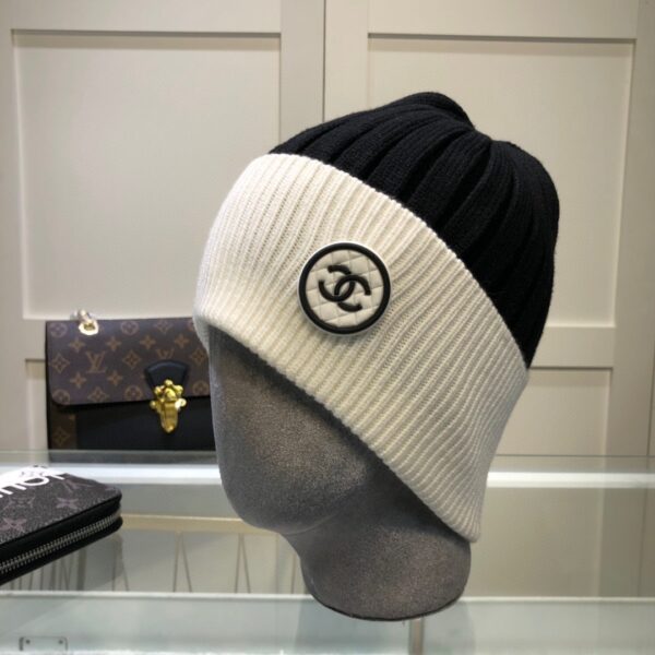 Chanel Beanie In Black & White