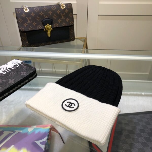 Chanel Beanie In Black & White