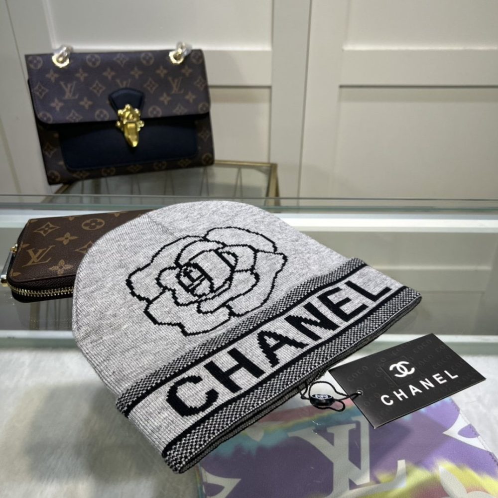 Chanel Beanie In Grey - Image 2