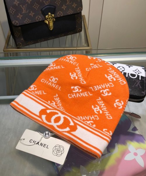 Chanel Beanie In Orange