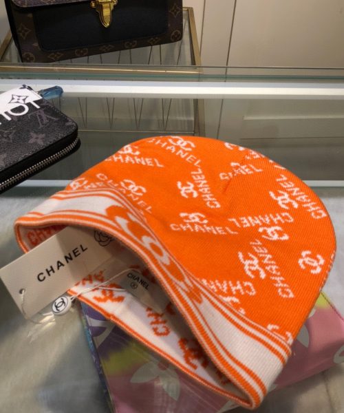 Chanel Beanie In Orange