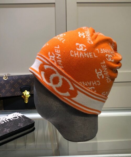 Chanel Beanie In Orange