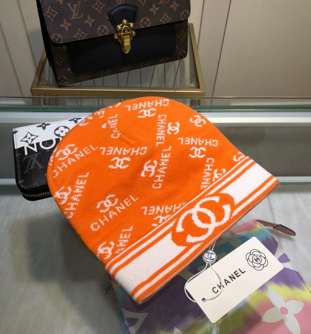 Chanel Beanie In Orange
