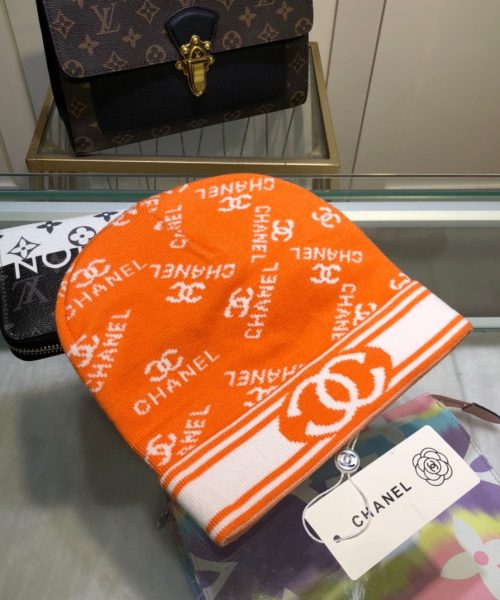 Chanel Beanie In Orange