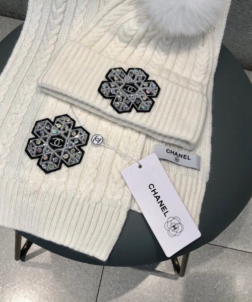 Chanel Beanie White