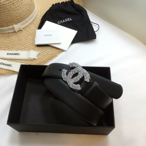 1:1 Replica Chanel Belt With Beaded Buckle Black