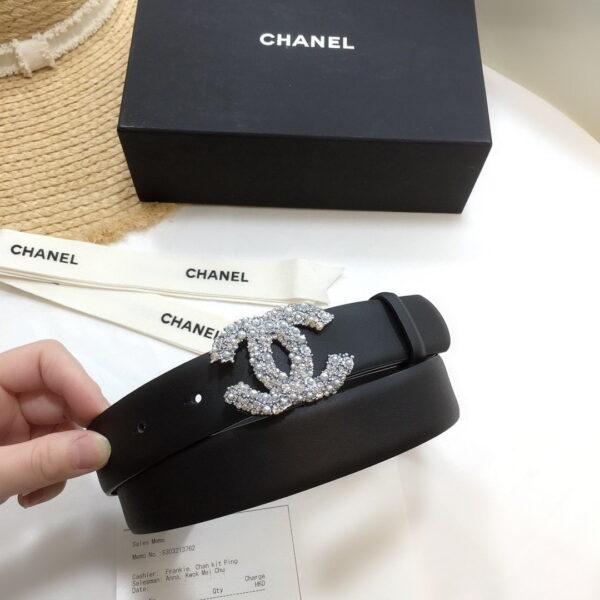 1:1 Replica Chanel Belt With Beaded Buckle Black