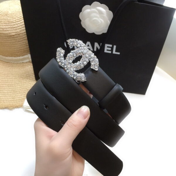 1:1 Replica Chanel Belt With Beaded Buckle Black