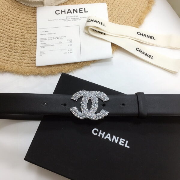 1:1 Replica Chanel Belt With Beaded Buckle Black