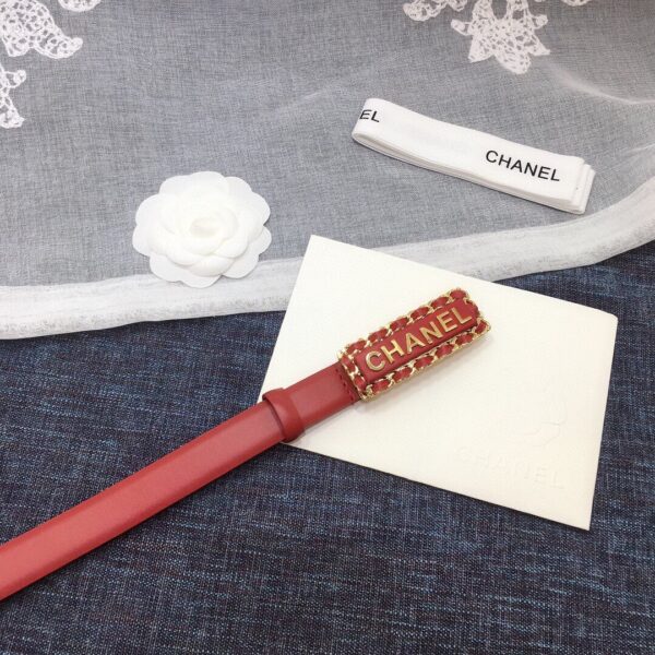 1:1 Replica Chanel Belt With Chanel Signature Orange with Gold-Toned Hardware Women Belt