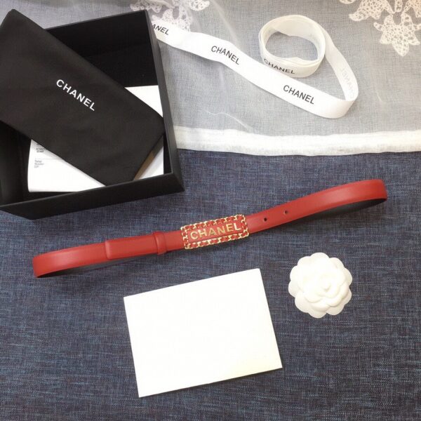 1:1 Replica Chanel Belt With Chanel Signature Orange with Gold-Toned Hardware Women Belt