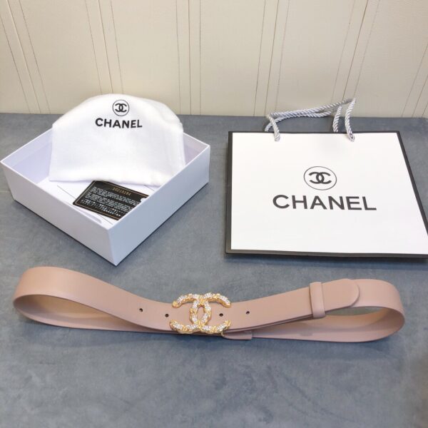 1:1 Replica Chanel Belt With Double C Buckle Beige Women Belt