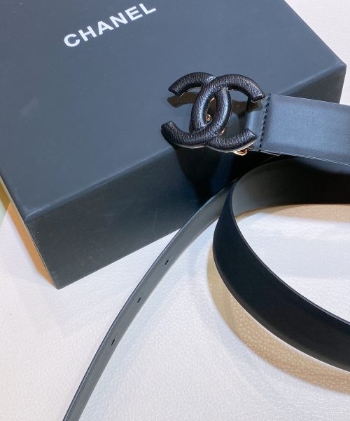 1:1 Replica Chanel Belt With Double C Buckle Black Black-Toned Metal Women Belt